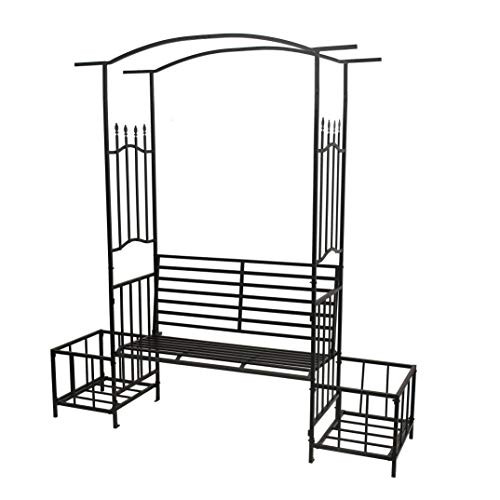 Better Garden Steel Garden Arch with Seat and Plant Basket B08MTZ1VND - New New