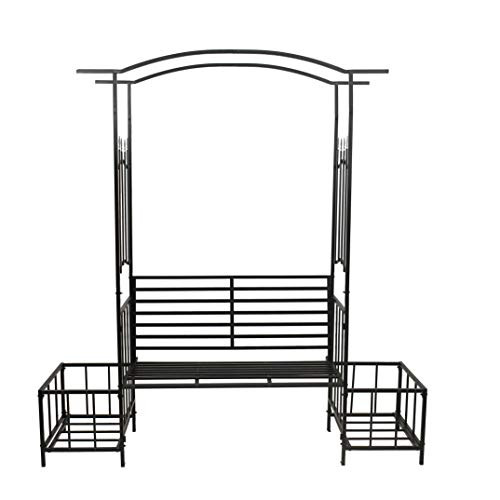 Better Garden Steel Garden Arch with Seat and Plant Basket B08MTZ1VND - New New