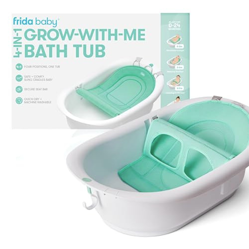 Frida Baby 4-in-1 Grow-with-Me Baby Bathtub Baby Tub B099FM4W4H - White New