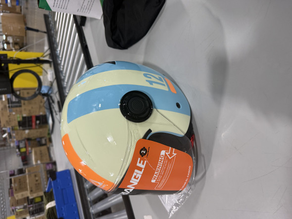 TRIANGLE DOT APPROVED RETRO 3/4 OPEN FACE MOTORCYCLE HELMET MOTORBIKE SMALL