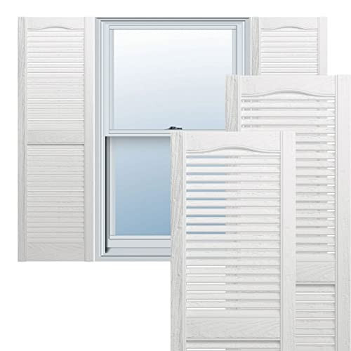 Builders Edge Open Louver Vinyl Shutters B000CSND1I - Black New