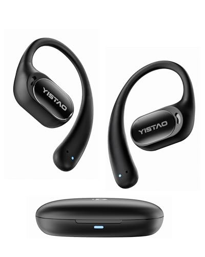 YISTAO OPEN EAR HEADPHONES WITH 35 HOURS PLAYTIME TRUE WIRELESS AIR CONDUCTION