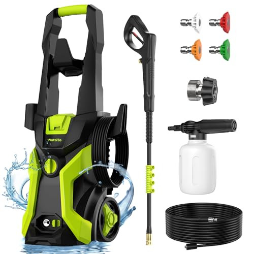 WATTFLO 2026 UPGRADED PRESSURE WASHER - BRIGHT GREEN