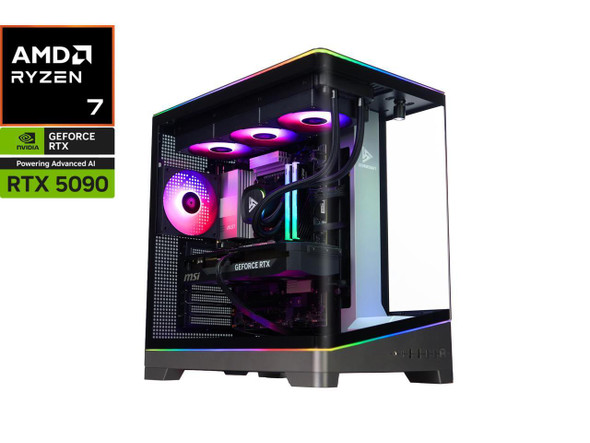STORMCRAFT Gaming PC VALKYRIE AMD RYZEN 7 9800X3D NVIDIA GeForce RTX 5090 - AI
