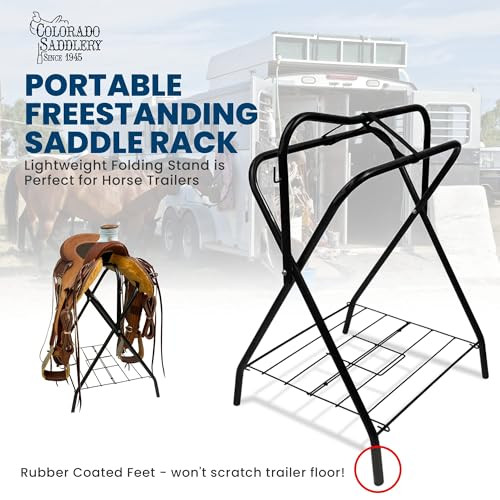 Colorado Saddlery Portable Saddle Rack Stand - Lightweight, Foldable New