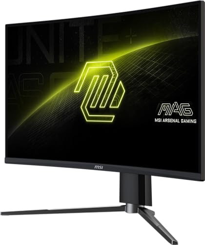 MSI 27" WQHD 2K 180Hz Curved Computer Monitor, FreeSync, MAG27CQ6PF - Black
