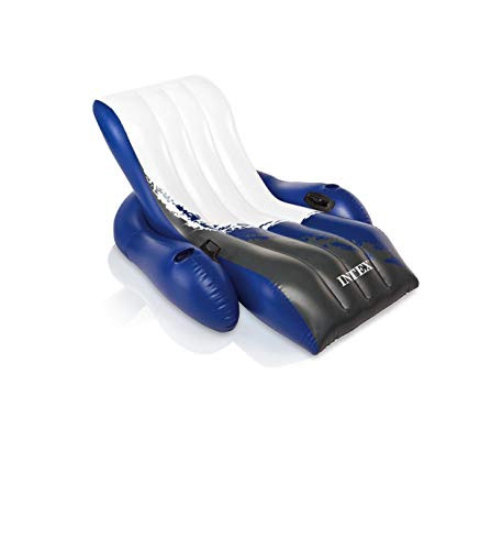 Intex X00339UV9L Floating Recliner Inflatable Lounge, 71in X 53in, Multicolor New