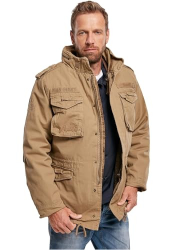 Brandit M-65 Giant Jacket, Men, Removable Lining & Hood, Camel, Size 7XL New