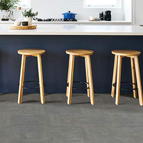 FloorPops Grey Tundra Peel & Stick Floor Tiles 12x12in, 10 Sheets FP3326 New