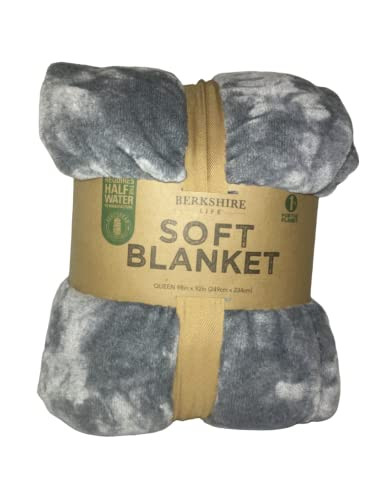 Berkshire Life EcoSoft Queen Blanket - Gray New