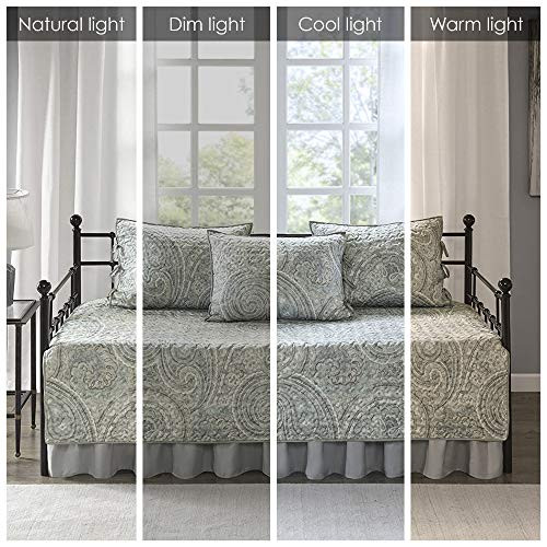 Comfort Spaces Daybed Cover 5 Piece Kashmir Blue/Grey 75"x39" B079NRK597 New