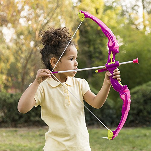 Best Choice Products Light Up Archery Toy Play Set Cup Arrows Target - Pink