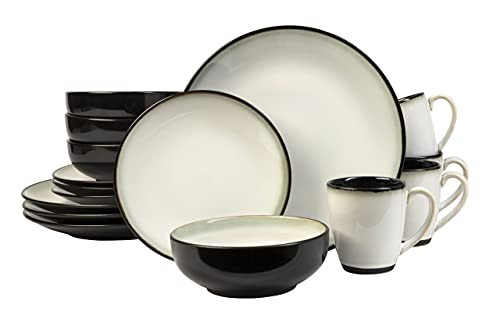 Sango 16 Piece Nova Dinnerware Set B00DNVRE6Q - Black New