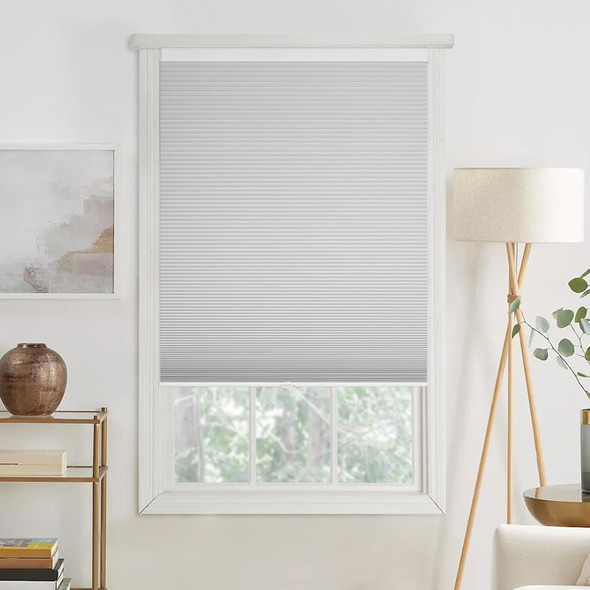 ATXBYOH CORDLESS BLACKOUT CELLULAR SHADES FOR INDOOR WINDOWS 35X64 - WHITE