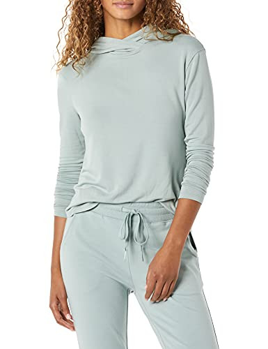 AMAZON ESSENTIALS WOMEN'S SUPERSOFT TERRY HOODIE, STANDARD-FIT PULLOVER, S Sage