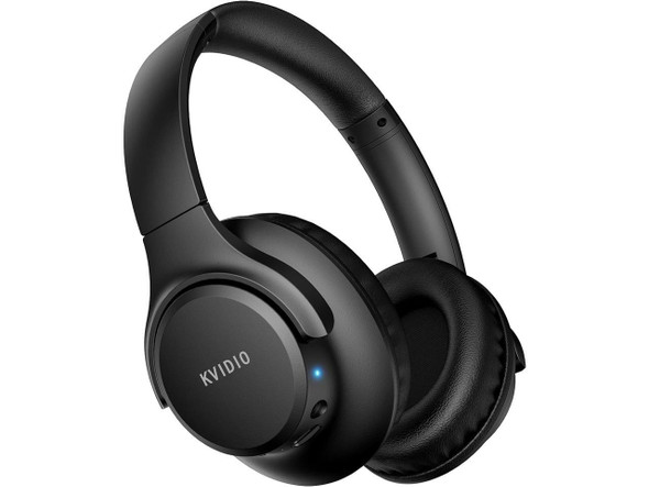 KVIDIO Bluetooth Headphones Over Ear, 65 Hours Playtime Wireless Headphones with