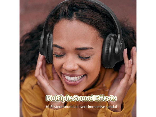 KVIDIO Bluetooth Headphones Over Ear, 65 Hours Playtime Wireless Headphones with