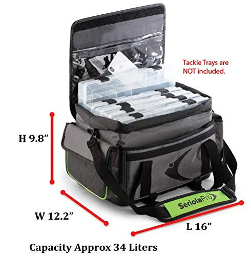 SERIOLAPRO Outdoor Water-Resistant Fishing Tackle Bags Large Storage B084VKJ1SM