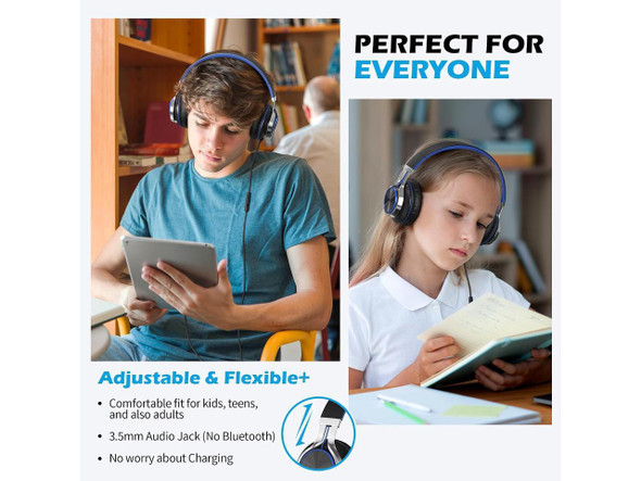 AILIHEN C8 Kids Wired Headphones with Microphone for School, On Ear Headsets