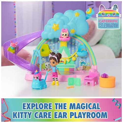 Gabby's Dollhouse Kitty Care Ear Purrfect Playroom Playset Set
