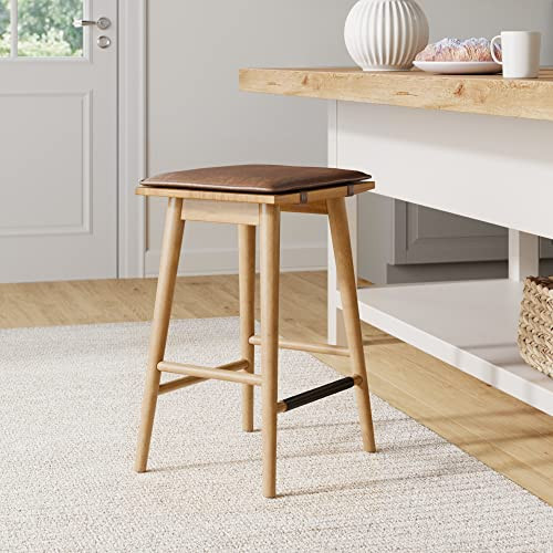 Nathan James Barker Classic Counter Height Wood Barstool 24" (B0B9Y7JPYR)