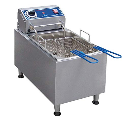 Globe PF16E 16 lb Electric Countertop Fryer - Silver New