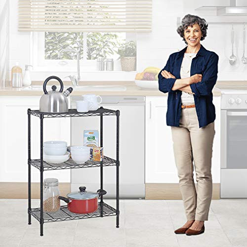 BestOffice New Wire Shelving Cart Unit 3 Shelves Shelf Rack Layer Tier New