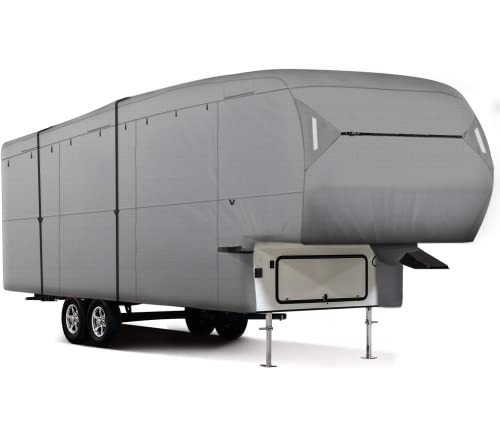 XGEAR 5th Wheel RV Covers Thick 5-Ply Top Panel Breathable Rip-Stop Waterproof