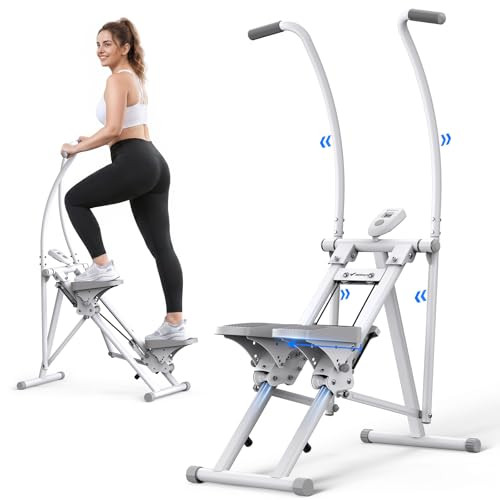 MERACH STAIR STEPPER ADJUSTABLE RESISTANCE FOLDABLE STAIR CLIMBER BRIGHT WHITE