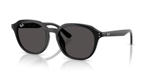 RB4459D RAY-BAN UNISEX SQUARE SUNGLASSES - BLACK/DARK GREY