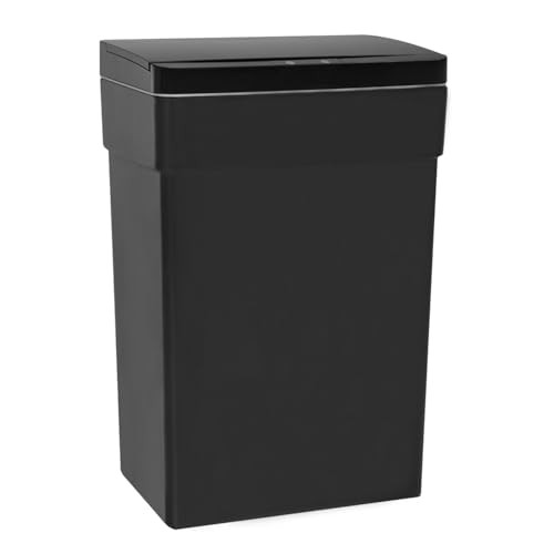 PayLessHere 13 Gallon Plastic Trash Can with Lid TC-P605 - Black