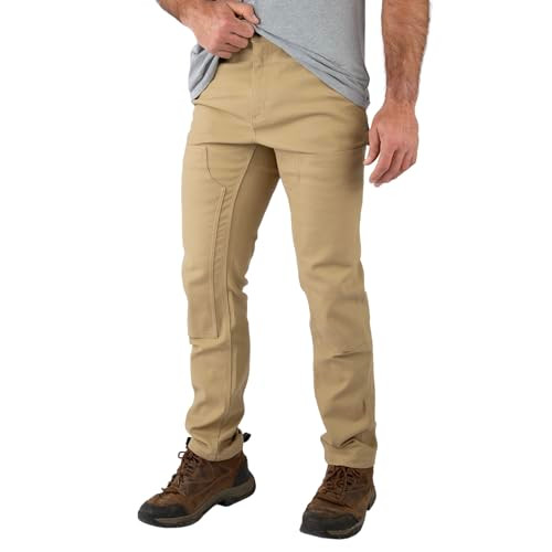 2020-2002-133 FIELD & STREAM MEN'S SFYK SHOOT FROM KNEE KHAKI 36X32 WIDE LEG New