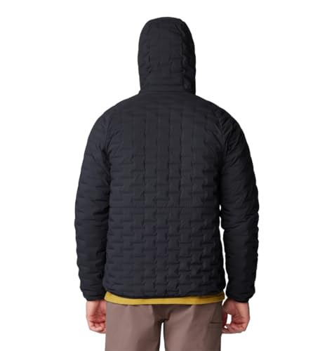 OM0384 MOUNTAIN HARDWEAR MEN'S STRETCHDOWN LIGHT ZIP HOODIE BLACK M New