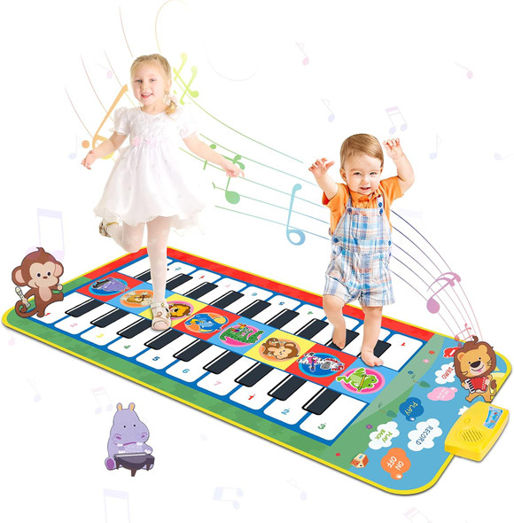 FIVEGOES PIANO MAT FOR TODDLERS 1-3, 44" X 20"  - MULTI