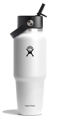 HYDRO FLASK TRAVEL WATER BOTTLE INSULATED STAINLESS STEEL 32 OZ WHITE New