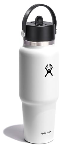 HYDRO FLASK TRAVEL WATER BOTTLE INSULATED STAINLESS STEEL 32 OZ WHITE New