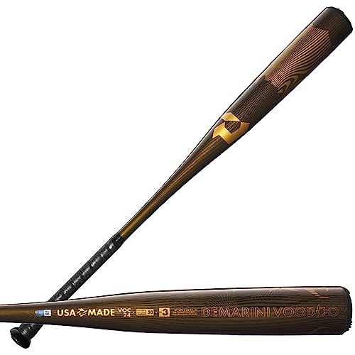 DEMARINI 2024 VOODOO ONE (DROP 3) BBCOR BASEBALL BATS SIZE 33"/30 OZ - GOLD