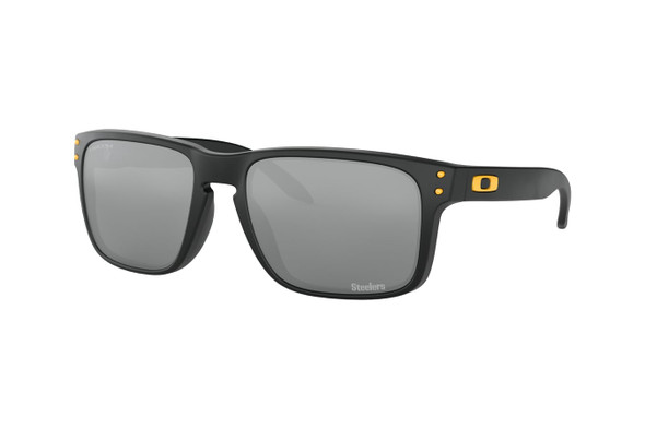 OAKLEY HOLBROOK PITTSBURG STEELERS MATTE BLACK PRIZM BLACK LENSES - 57/18 137