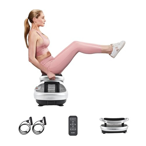 EILISON FITABS 3D Vibration Plate Exercise Machine with Seat (Fitabs Silver)