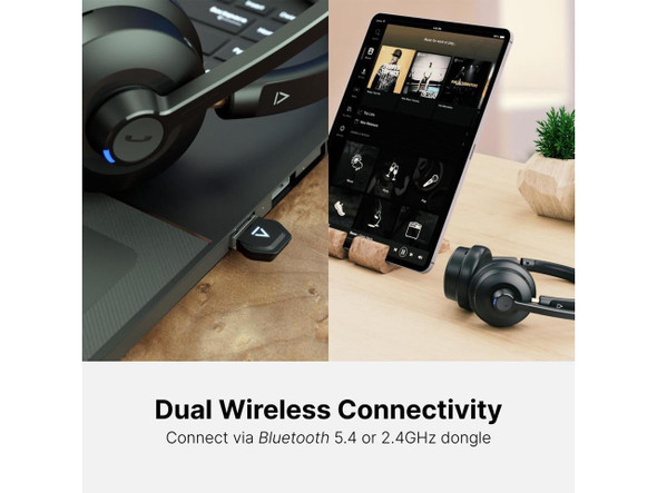 Creative Chat Wireless On-Ear Headset with Noise-Cancelling Boom Mic, Wireless