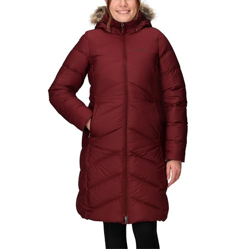 MARMOT Women's Montreaux Full Length Down Puffer Coat, Acai Berry, Large
