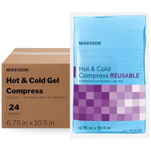 McKesson Cold Hot Compress Reusable Gel Ice Hot 6.75 x 10.5 in 24 Pack