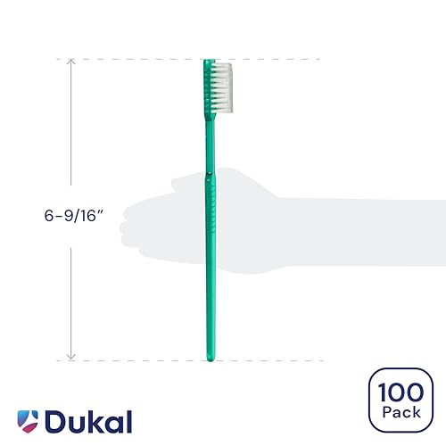 DUKAL FAST BRUSH PRE-PASTED DISPOSABLE TOOTHBRUSHES (BOX OF 100) - MULTICOLOR New