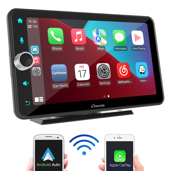CARPURIDE W706 PORTABLE NAVIGATION CAR STEREO CARPLAY ANDROID 7" IPS - BLACK