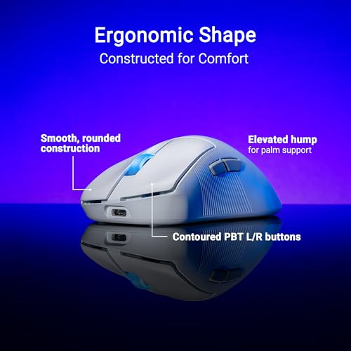 ASUS ROG Keris II Ace Wireless Gaming Mouse Right-Handed Ergonomic Win White