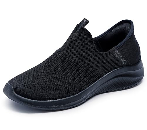 149708 Skechers Women's Hands Free Ultra Flex 3.0 Cozy Streak Black Size 6.5 New