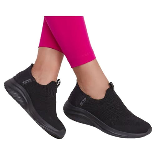 149708 Skechers Women's Hands Free Ultra Flex 3.0 Cozy Streak Black Size 6.5 New