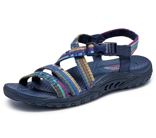 41113 Skechers Rehabilitation women's cotton shoes Navy Multi Size 11 New
