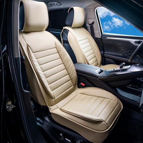 VEVOR SCU055FG SEAT COVERS, UNIVERSAL CAR SEAT COVERS FRONT SEATS - BEIGE