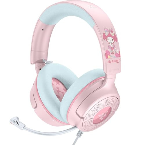 Razer Kraken V4 X Wired USB-C & Type A Gaming Headset, My Melody Edition